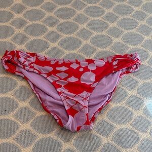Trina Turk Red and Purple Bikini Bottom
